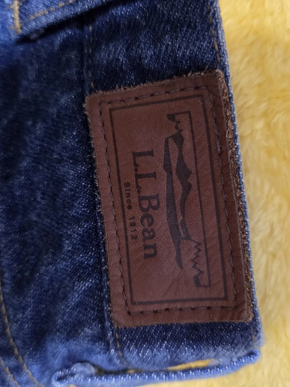 #12- L.L. Bean Men's Dark Blue Relaxed Fit Jeans